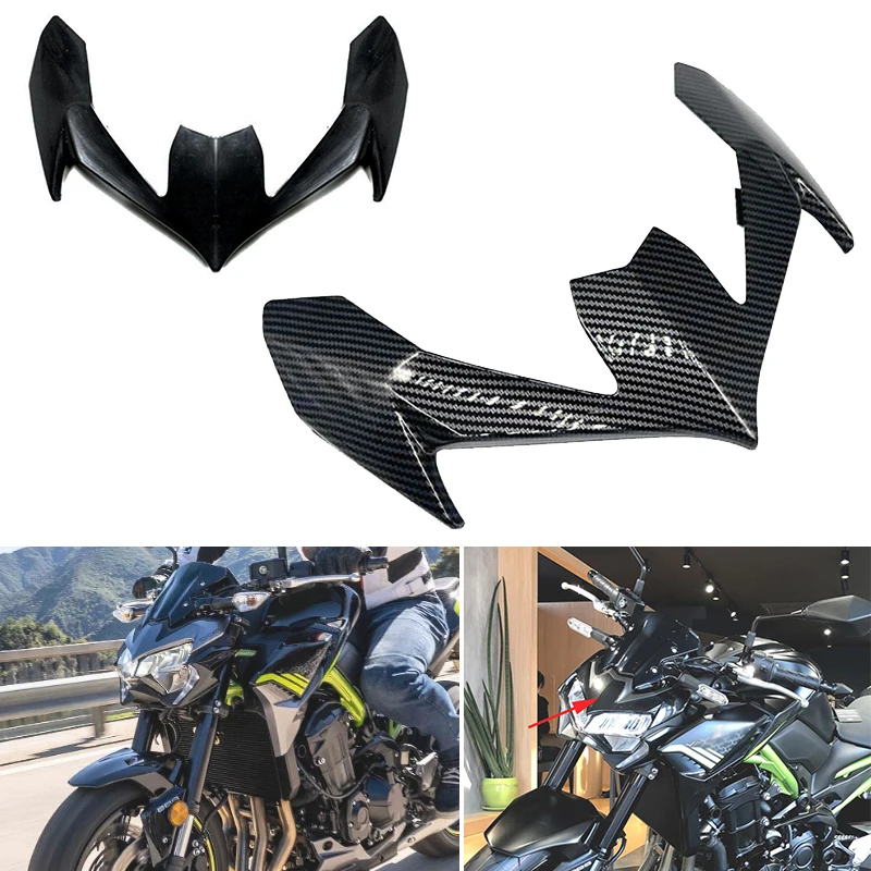 Prispôsobenie pre Kawasaki Z900 2020 2021 2022 2023 2024 Horný predný svetlometový kapotáž bakový kužeľ predlžovanie krytu krídla krídla kroja