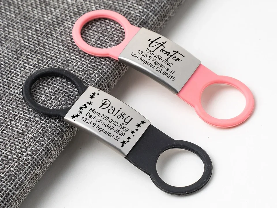 Prispôsobená snímka na značke psov pre psov prispôsobená značka ID psa, sklíčka na značku Pet Collar, QR kód pre domáce zviera