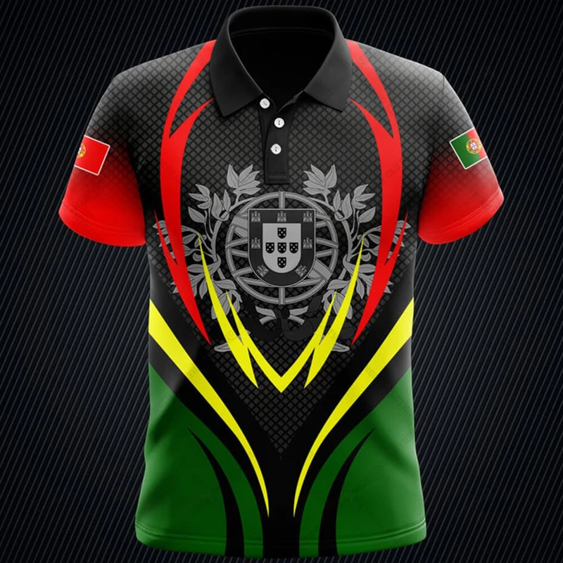 Prispôsobené futbalové košele Portugalské futbalové pól letné unisexové príležitostné streetwear Pánske módne voľné chladné dresy nadmerne nadmerné športové oblečenie