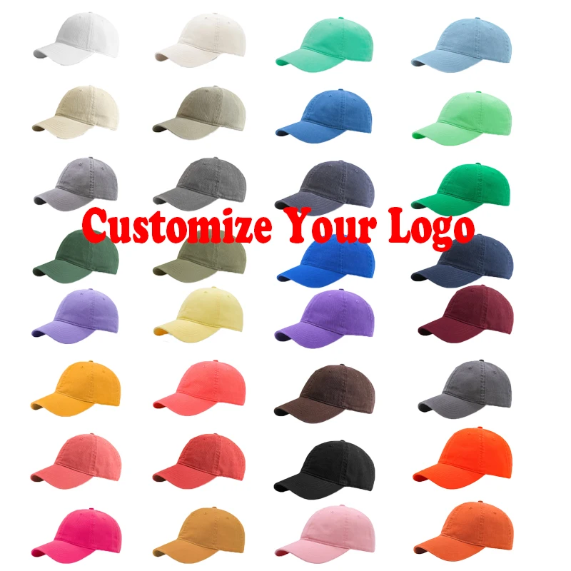 Prispôsobené logo Vyšívané baseballové čiapky Unisex Snapback klobúky nastaviteľná vata