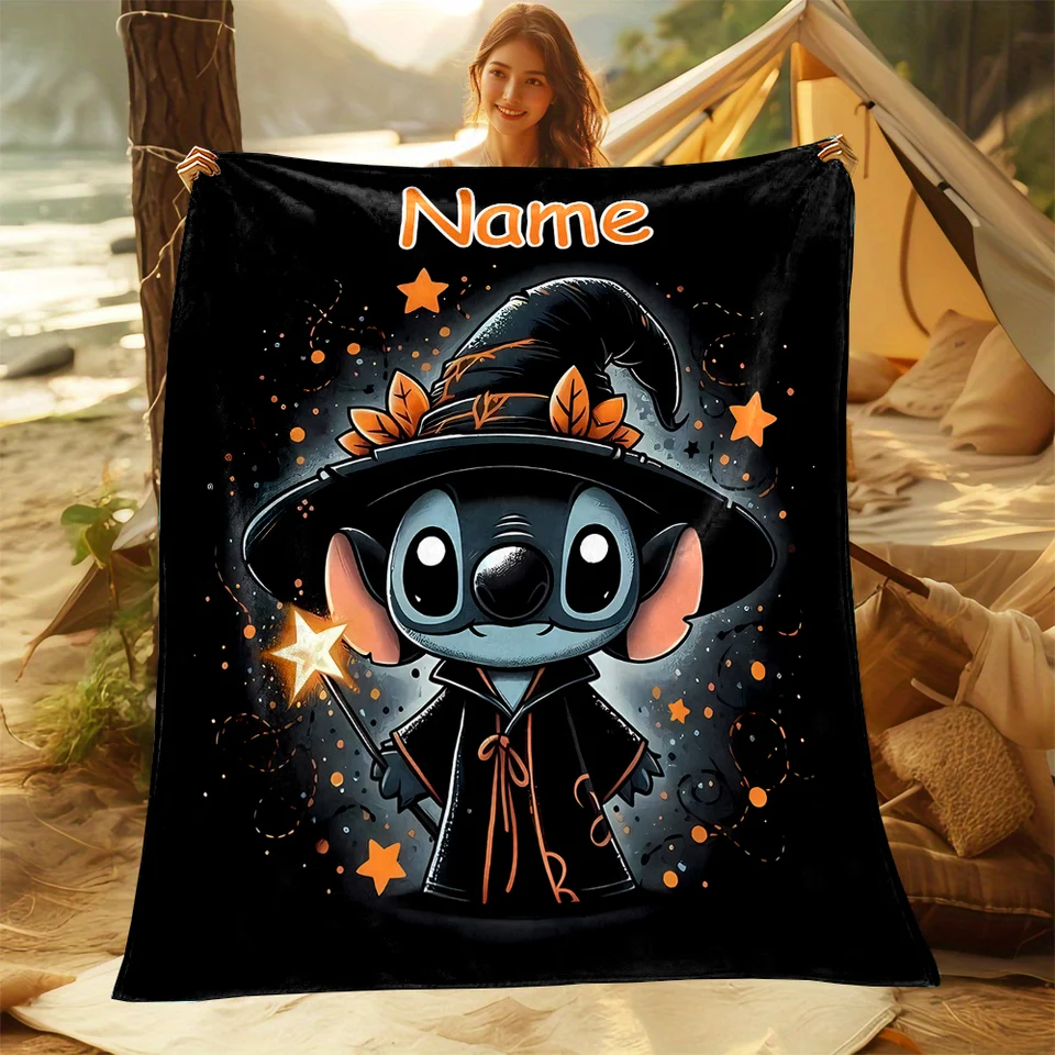 Prispôsobené meno prikrývka Disney Stitch Print Soft and Warche Deake vhodná pre domácu kanceláriu karavanná pohovka na piknik