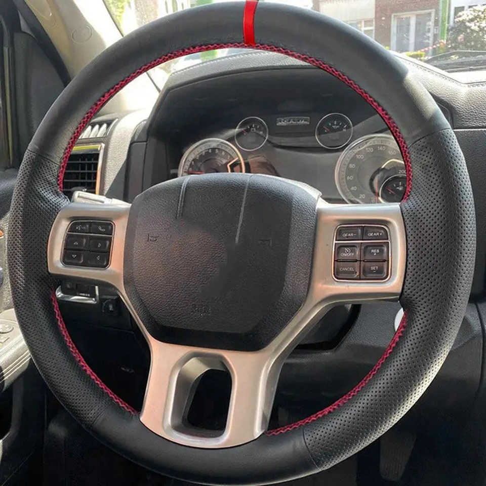 Prispôsobené protišmykové umelé kožené auto volant Copy Cover pre Dodge Ram 1500 Classic RAM 2500 3500 5500 2012-2023