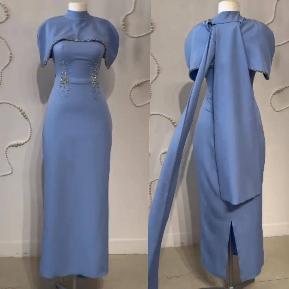 Prispôsobené retro dresy Pleat Flifrované rovné vysoké goliere midi šaty kokteilové šaty čínsky štýl Elegantná zodpovedajúca móda