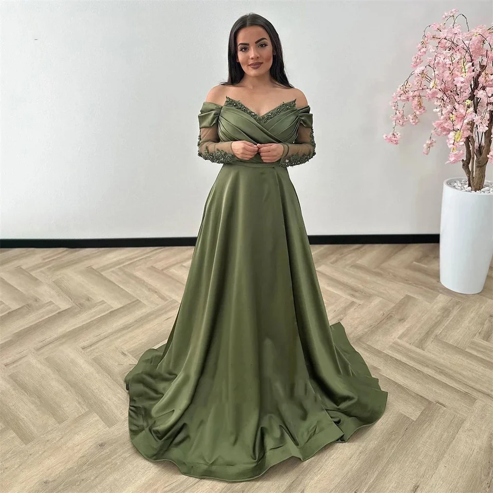 Prispôsobené sexy elegantné formálne večerné šaty A-Line Formálne šiatky korálky trblietavé čipky z plesových plesov šaty bez zákulisia