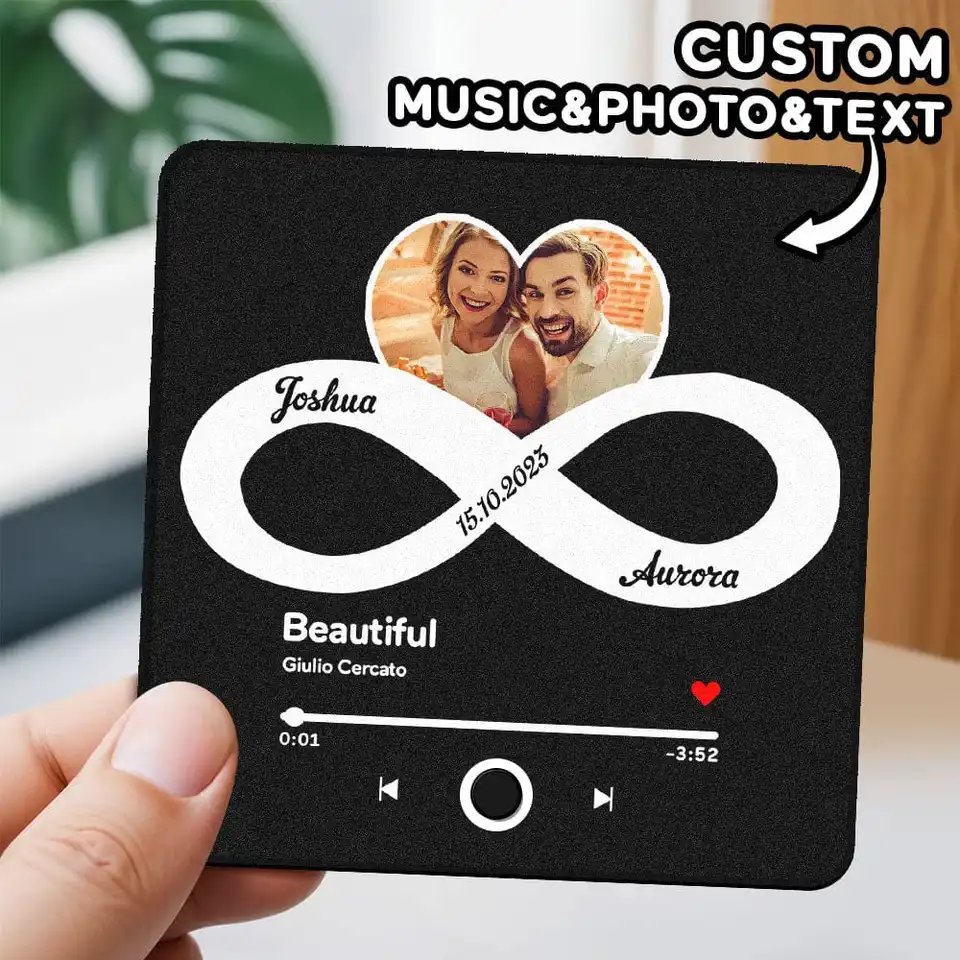 Prispôsobené Spotify Album Fridge Magnet Room Dectory Dotkling, Prispôsobený magnet na chladničku dokáže hrať piesne