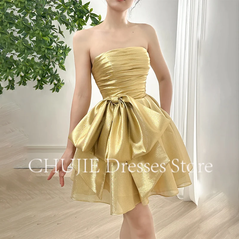 Prispôsobené trblietavé kokteilové šaty Horúce predaja Line Pleat Daysy Days Doming Days Woman Elegantné svadobné plesové šaty