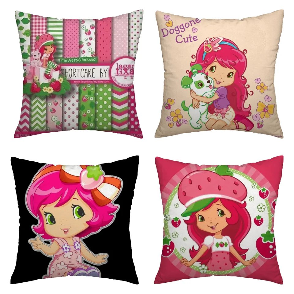 Prispôsobený darčekový vankúš s krátkym koláčom Strawberry Kryty dekoratívneho vankúša 45x45 vankúši