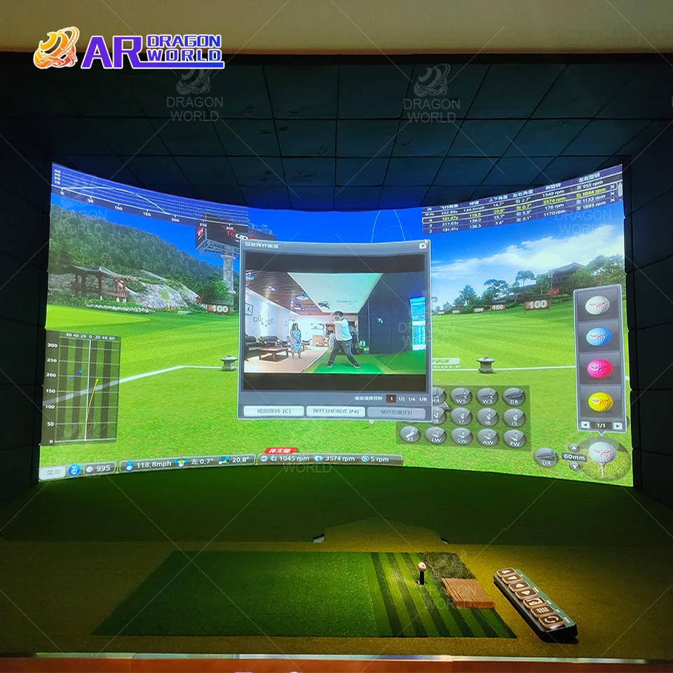 Prispôsobený golfový výcvik pomoci infračerveného golfového simulátorového systému