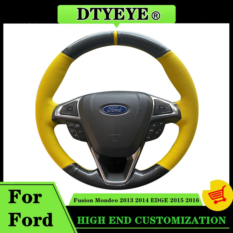 Prispôsobený kryt volantu automobilu pre Ford Fusion Mondeo Edge 2013-2016