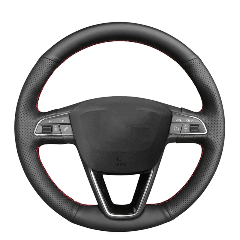 Prispôsobený originálny kryt volantu volantu pre sedadlo Leon 5F MK3 2013-2019 Ibiza 6J Tarraco Arona Ateca Alhambra Leather Braid