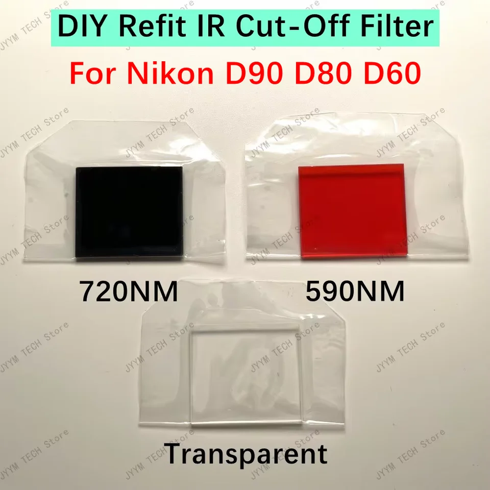 Prispôsobený produkt pre Nikon D90 D80 D60 Camera DIY Repit IR Cut off Filter CCD Cut-off Infračervená filtračná modifikácia