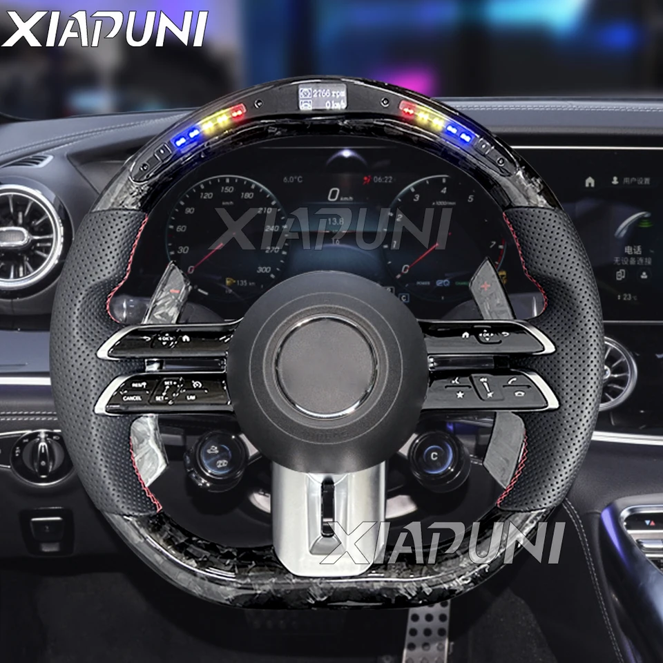 Prispôsobený volant pre Benz Mercedes AMG SL 2022 /GLC 2023 /EQS 2022 /E trieda 2021-2022 /s Trieda 2022 LED RPM Racing Wheel