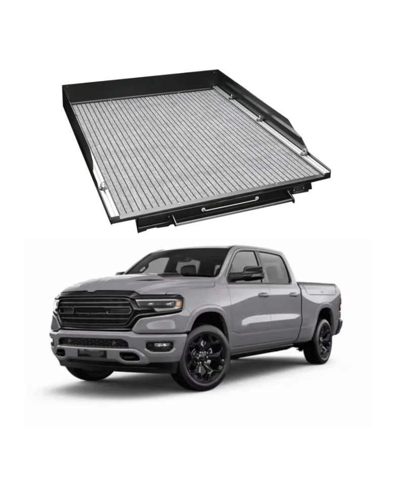 Prispôsobiteľná hliníková zliatina Elevate Vonkajší vysuny posteľ nákladného vozidla Tray CARGO Glide pre Dodge RAM 1500 s/bez ramboxu