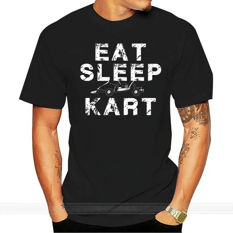 Prispôsobiť gokart jesť spánok Kart T tričko Men outfit boy girl tričko o tričko o krku oblečenie módne tričko Men Značka bavlna Značka teeshirt