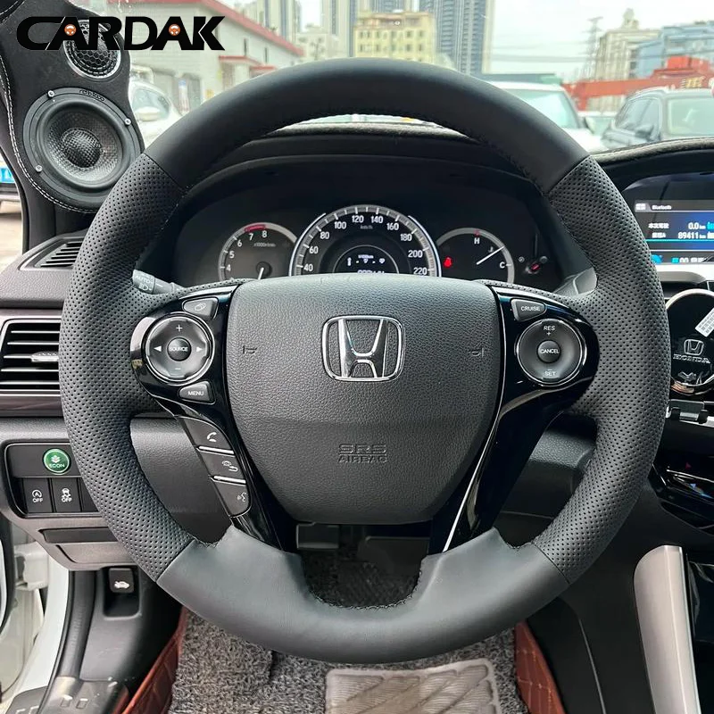 Prispôsobiť pokrytie volantu z mikrovlákna pre kožené volanty pre Honda Accord 9 2013-2017 Crosstour 2013-2015 Interiér automobilu