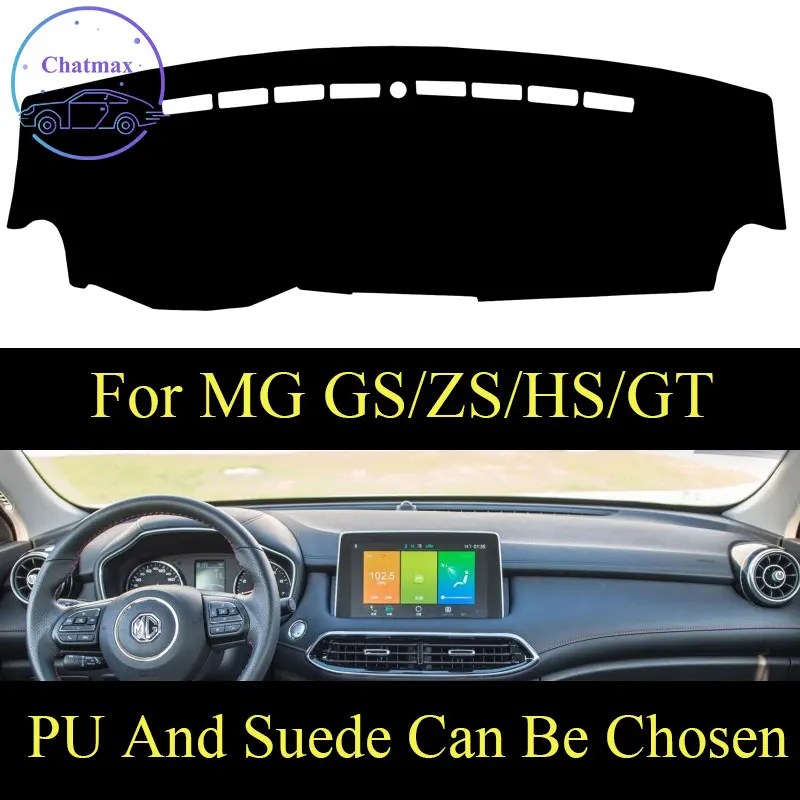 Prispôsobte pre MG GS 15-19/ZS/HS/GT Dashboard Console Cover PU Leather Suede Protector Sunshield Pad