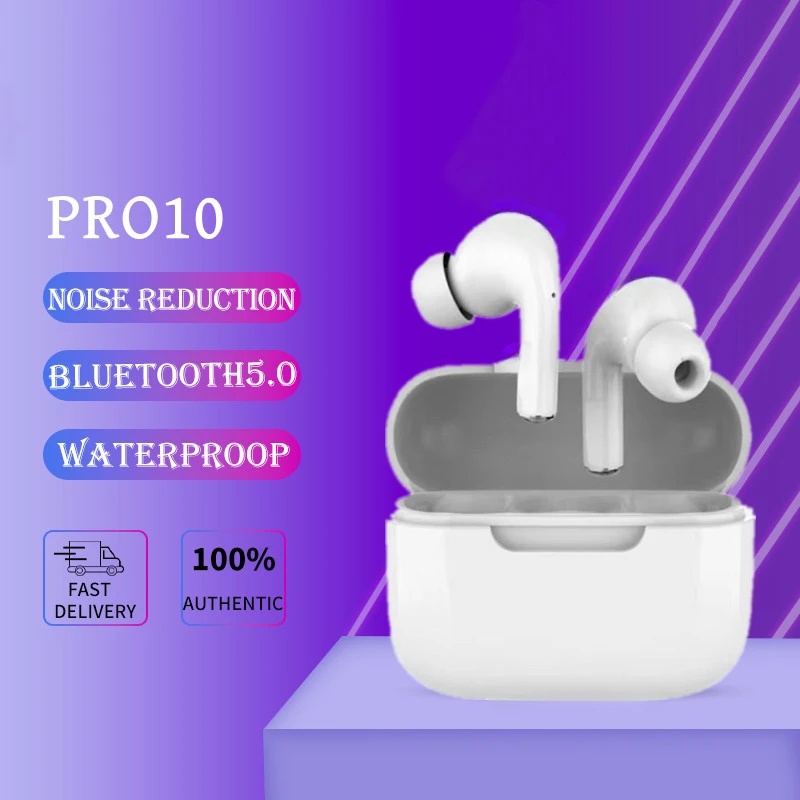 Pro10 Originálne bezdrôtové slúchadlá duálne v slúchadlách uší ultra dlhé pohotovostné spustenie náhlavnej súpravy na basové športy Earburd Music s mikrofónom