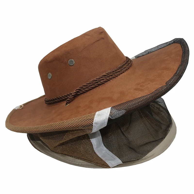 Profesia včelársky kovbojský klobúk včelárstvo chránič včelára včelárka fly hmyz hmyz net cowboy combat dizajn proti včelám klobúku