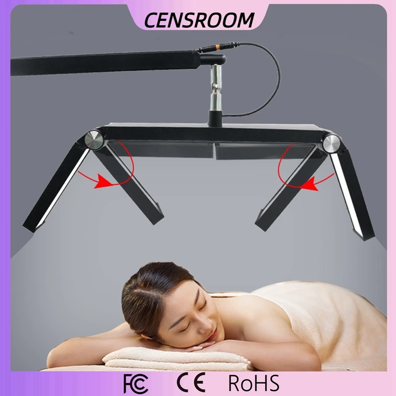 Profesionálna lampa z rias 36 W Half Moon Moon Light Light Flowable Desktop Clip Diaľkový diaľkový ovláda