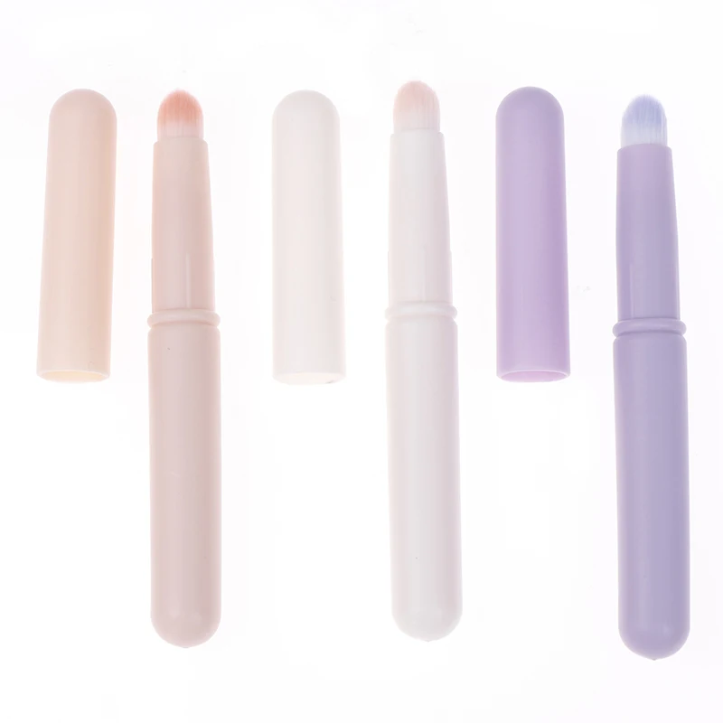Profesionálna mini kefa na pery s vekom prenosná okrúhla hlava Dizzy Dye Lipstick Lipstick Smudge Lip Concealer Brush Detail Makeup Brush