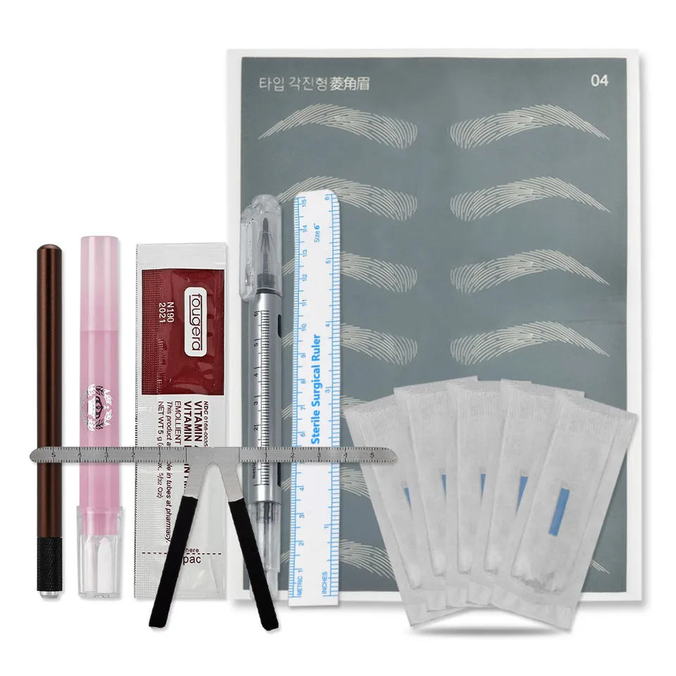 Profesionálne 3D make -up mikrobladingové obočie Tetovanie pero 14pin ihly súp