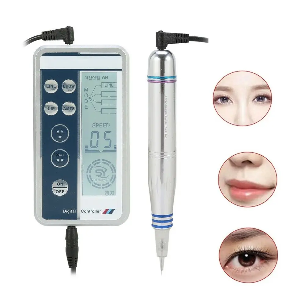 Profesionálne digitálne tetovacie strojové súpravy Charmant Permanent make -up set pre očné linky na obočie