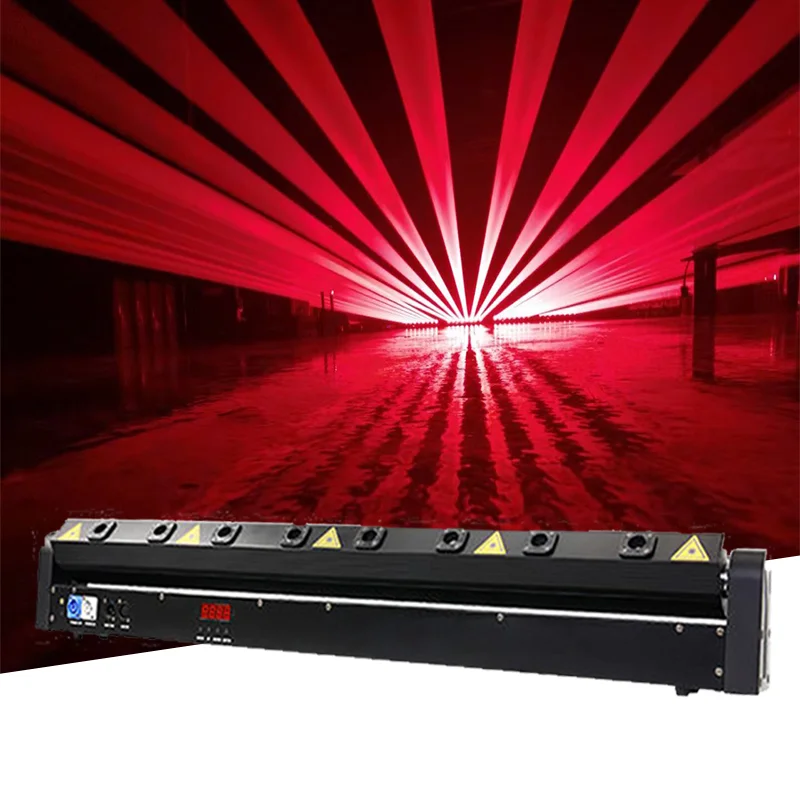 Profesionálne LED červené svetlo 80W Red Laser DMX512 Hlasové ovládacie prvky