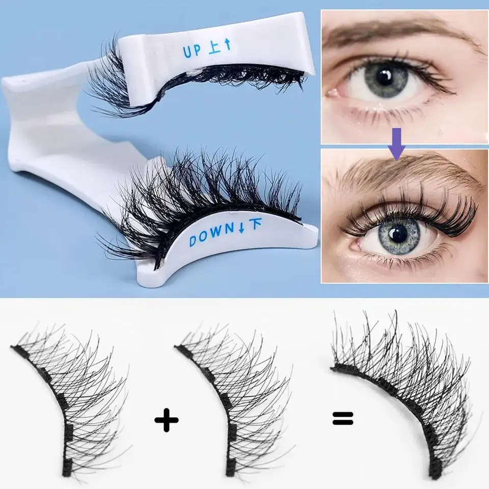 Profesionálne magnetické mihalnice Aplikátor predlžovania falošných svoriek natáčanie rias make -up pinúry mihalnice Mink Clip Tweeze A3Q4