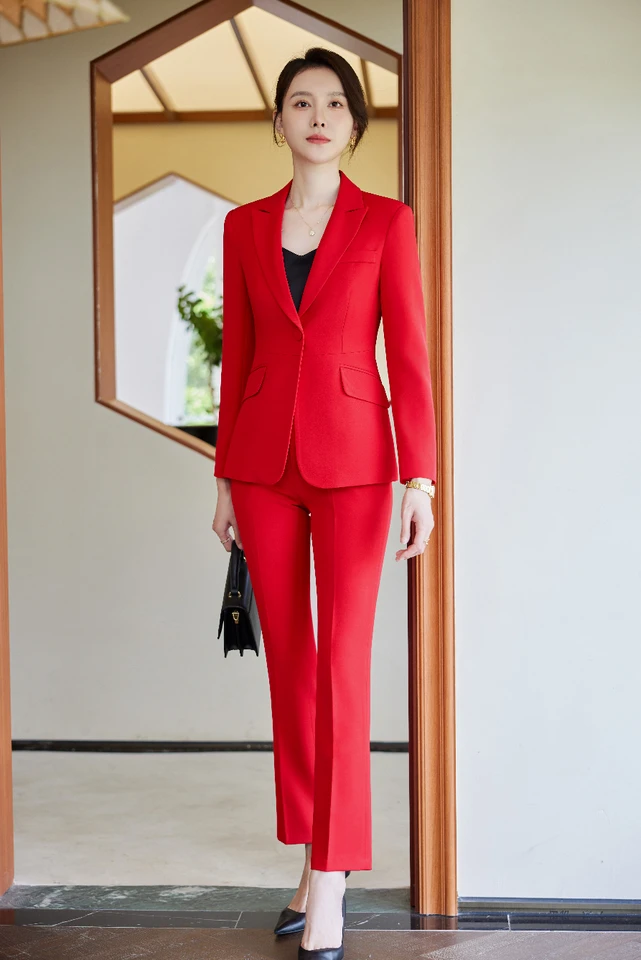 Profesionálne obleky na nohavice s dlhým rukávom pre ženy, módne nohavice, vysoko kvalitné, show, elegantné, nové, jesenné a zima