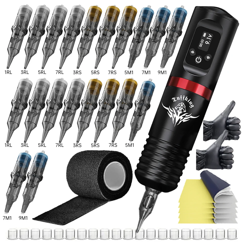 Profesionálne tetovacie zariadenie Pen Wireless LED Digitálny displej 1500 mAh batériu napájacie tetovacie zariadenie pre tetovanie umelcov
