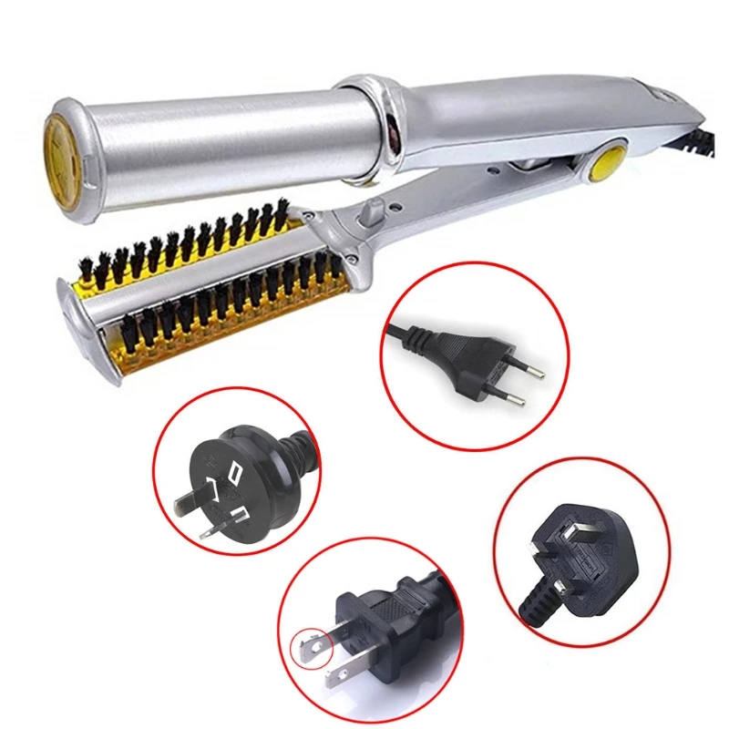 Profesionálne vybavenie vlasov železný železný železo a natáčanie Styler 2 in 1 Multi Hair Styling Tool Ploché železo