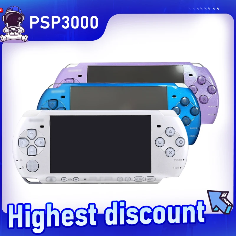 Profesionálne zrekonštruovaná herná konzola PSP 3000 PSP vreckové hry s pamäťou zadarmo hry 32 GB 64 GB 128 GB vrecková konzola