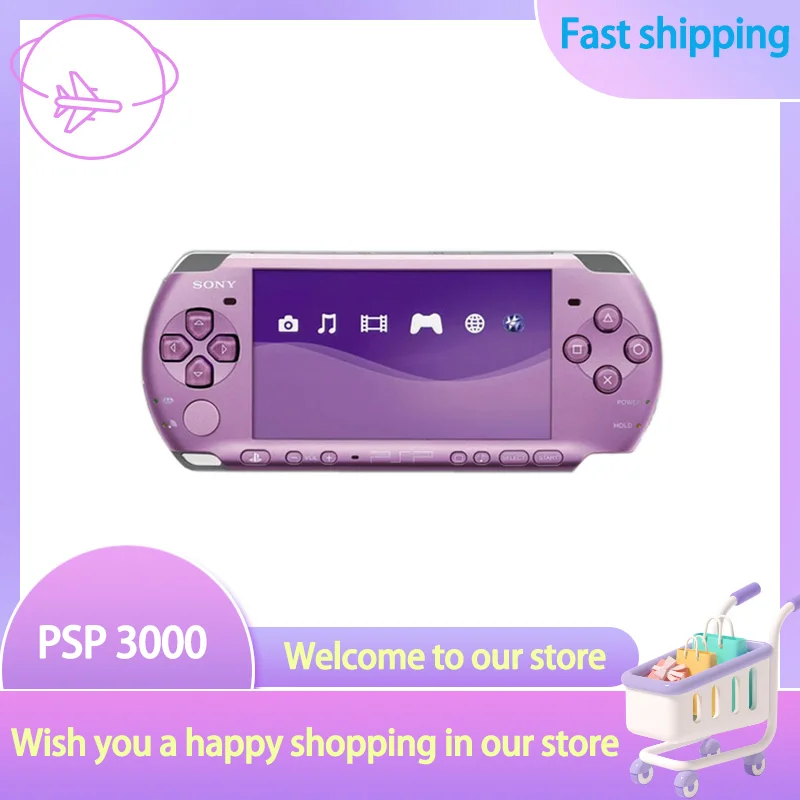 Profesionálne zrekonštruovaná PSP 3000 Game Console PSP vrecková hra Dvojitá ručná FC vrátane bezplatných hier 32 GB 64 GB