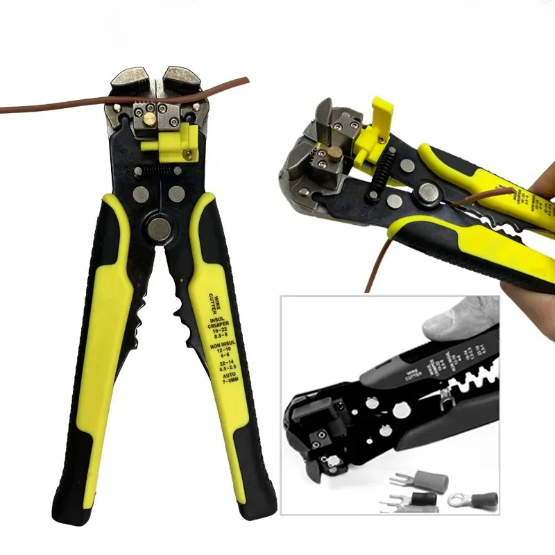 Profesionálny elektrotechnikový náradie káblový drôt striptér Cutter Crimper Automatic Crimping Strping Plier