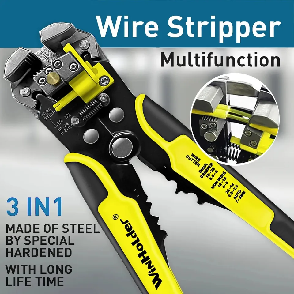 Profesionálny elektrotechnikový náradie káblový drôt striptér Cutter Crimper Automatic Crimping Strping Plier