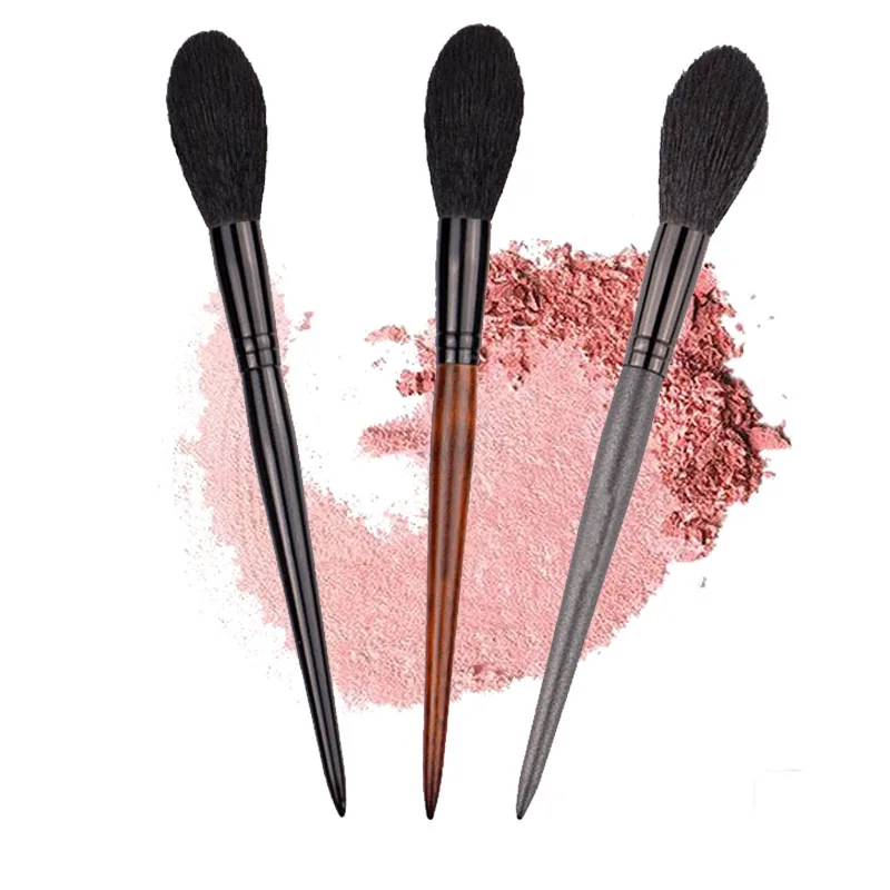 Profesionálny kozí vlasový make -up zvýrazňovača Zmiešanie kefy dlhá rukoväť červenajúca kefka korektor kefový kefový make -up nástroje