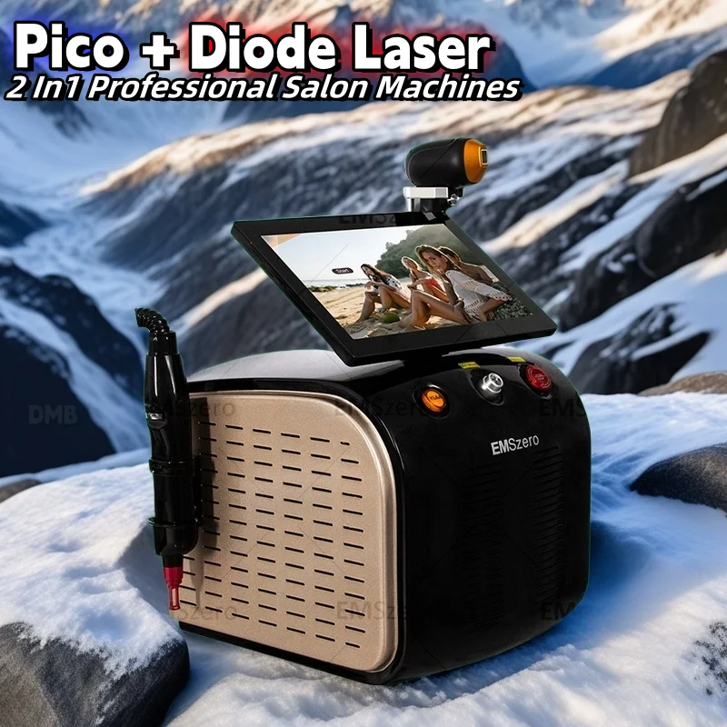 Profesionálny salón Diódový laserový odstraňovanie chĺpkov 3 vlnová dĺžka 808/1064/755nm PICOSECOND laserové tetovanie na odstránenie PICOSECOND 2IN1