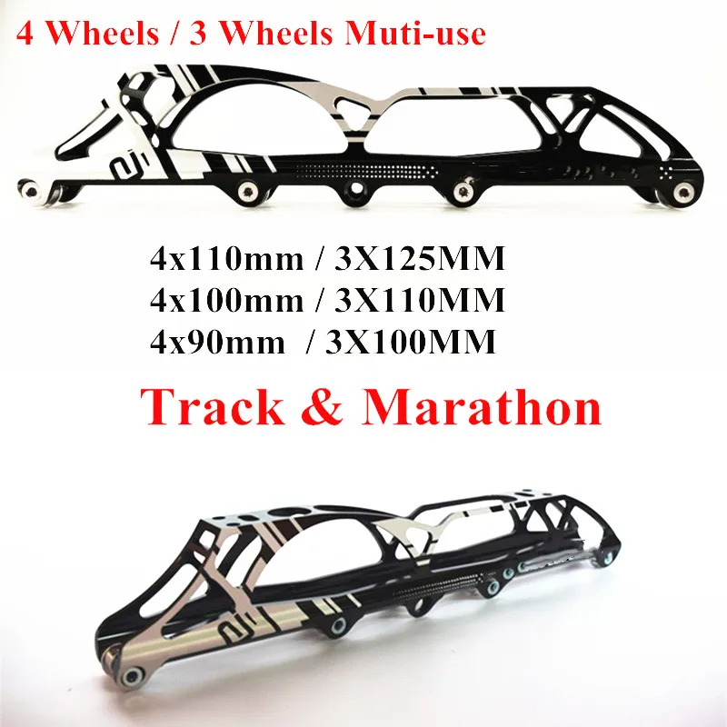 Profesionálny ultra ľahký inline rýchlosť podvozku pre Marathon Street Road Race Rám 3x110 125 4x100 110 mm hybridná základňa