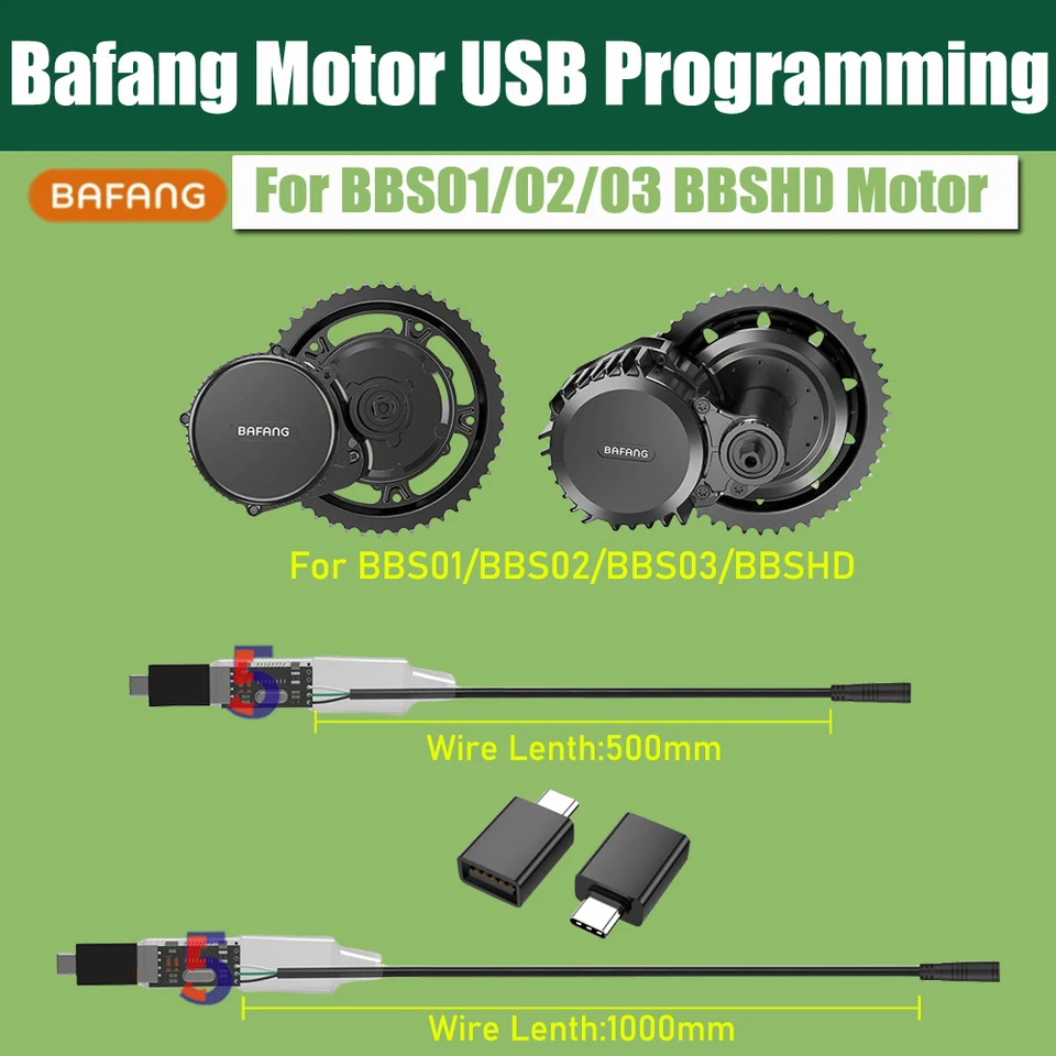 Programovací kábel USB Ebike Bafang pre 8fun BBS01 BBS02 BBS03 BBSHD Mid Drive/Center Electric Bike Motor naprogramovaný kábel
