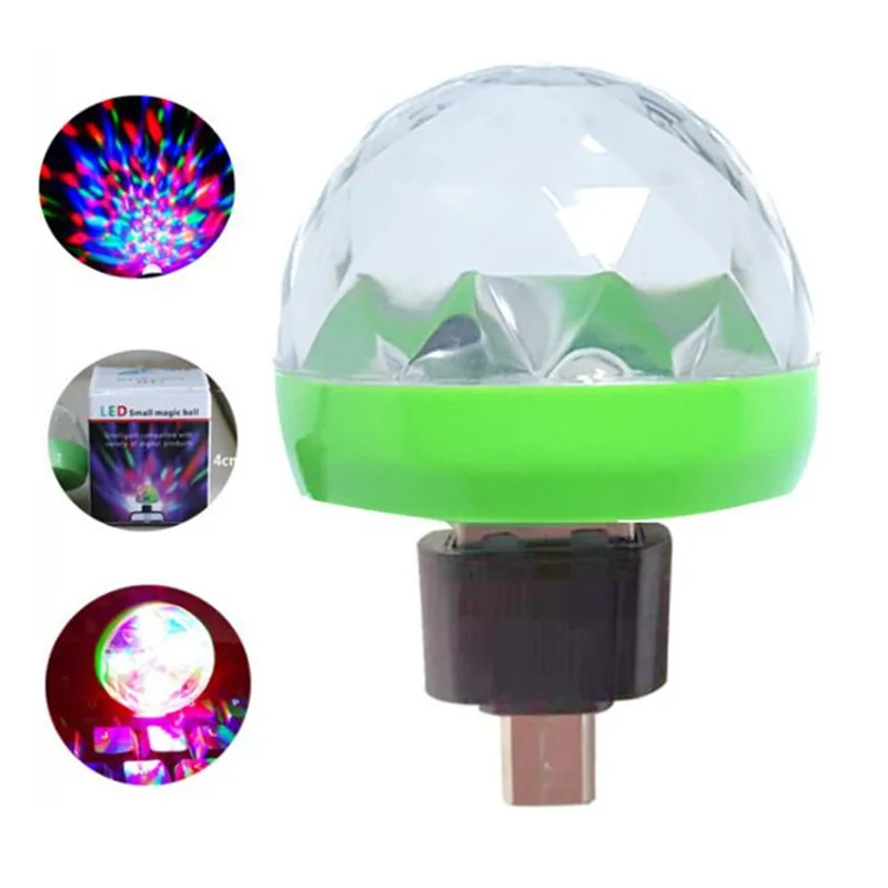 Programovateľné LED auto USB Atmosféra Svetlo DJ RGB Mini farebná hudba Zvuková lampa pre povrch USB-C Phone Telefon SECE LIGHTING EFLUP