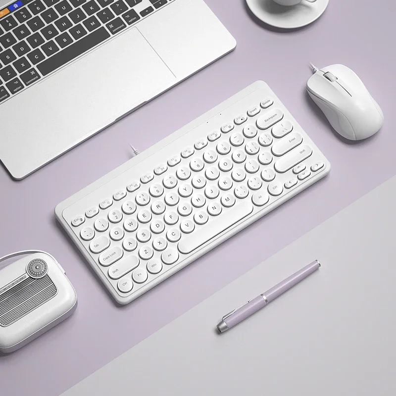 Programovateľný mini ergonomický herný herný klávesnicu a súprava myši pre počítač počítač počítač Macbook DRETE Klávesnica Kombinácia myši myši