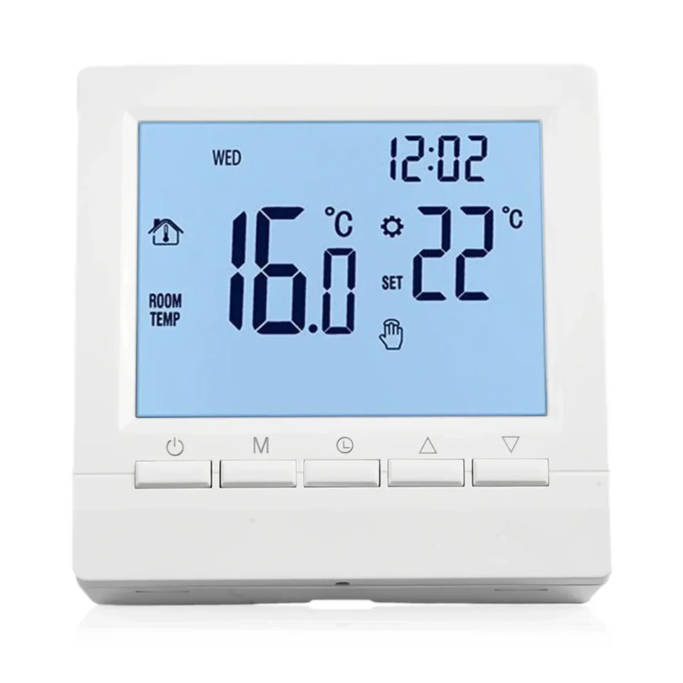 Programovateľný regulátor teploty Room Termostat Digital LCD displej dotykovej obrazovky Ovládanie podlahového vykurovacieho plynového kotla