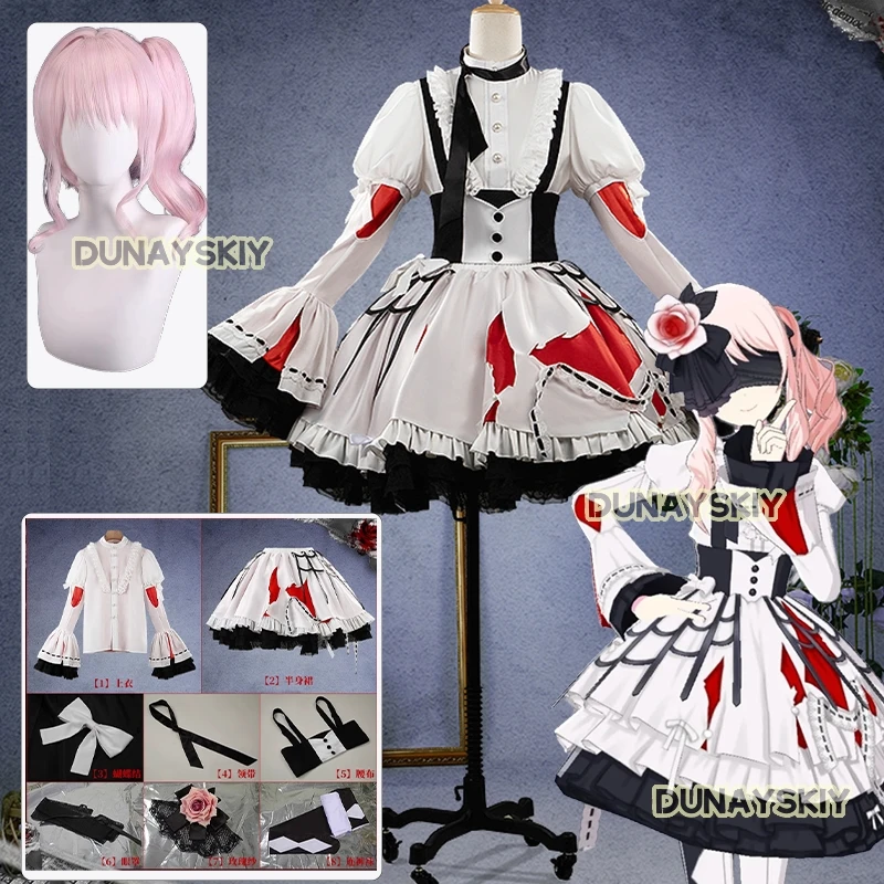 Projekt Sekai Akiyama Mizuki Cosplay kostým Pjsk Lovely Lolita Party Dress Uniforma anime halloween outfit dám S-4XL oblečenie