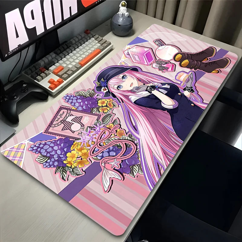 Projekt Sekai Mouse Pad Kawaii Počítač Veľký myš na klávesnicu Pad Pad Game Play Office Pad Pad PC koberec Anime Girl MousePad XL