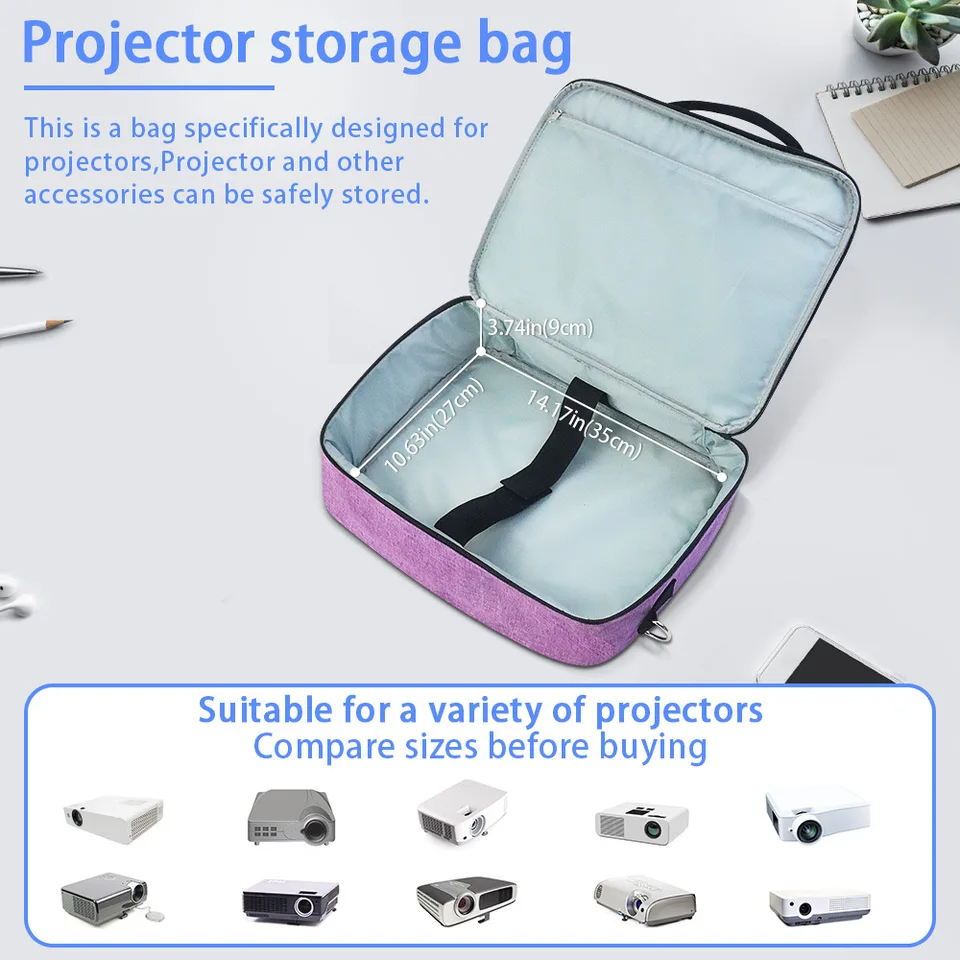 Projektor Storage Bag s úložnými vreckami úložný vrecká prenosný multifunkčný náradie vrecko na rukáv Video projektor