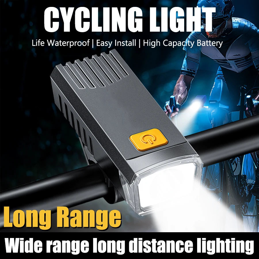 Proteble Mini Super Bright LED Bicykel Light, Typ C Nabíjateľná bicykla sa ľahko zastavia, 4 režimy osvetlenia, pre vonkajšiu jazdu
