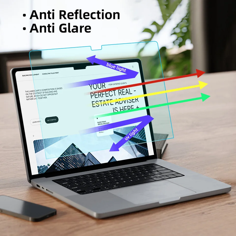 Protect obrazovky Anti Blue Light pre notebook 14 15,6 17 15 16 MacBook Air Pro 13 M1 M2 M3 Anti-Reflection/Glare Matte Film