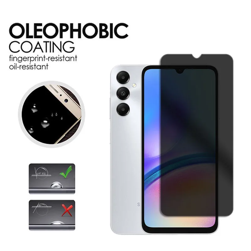 Protect obrazovky súkromia pre Anti Glare pre spoločnosť Samsung Galaxy A05S pre ochrancu skla proti skleneniu kamery Samsung A05S pre Galaxy A05