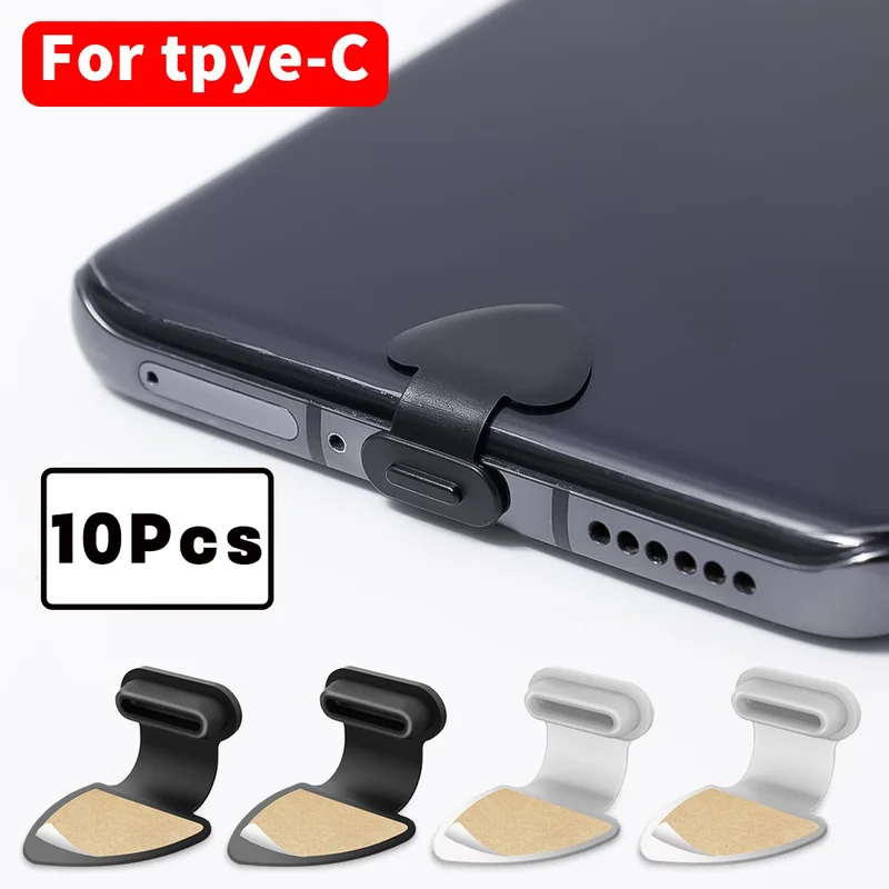 Proti-lost prachový oblek pre typ C Samsung 22 Ultra Xiaomi 12 11 Nabíjací port Protector USB Silikónový prachový kryt