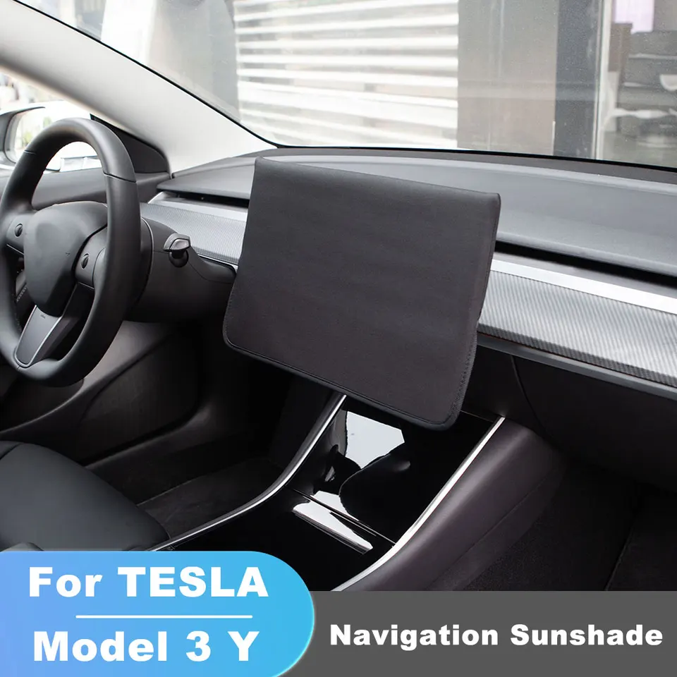 Protivalová ochrana slnečnej obrazovky proti Sunshade pre Tesla Model 3 Y Center Console Navigation Display Displace Purch Interiérové ​​príslušenstvo